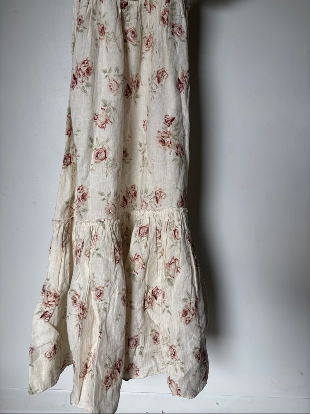 LoveShackFancy Angie Dress Dream Cream Maxi Dress with Vintage Rose Print 🥀 - Picture 9 of 12